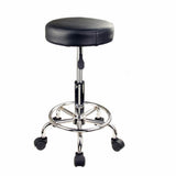 2X Swivel Salon Barber Stool Chair Round Type BLACK - Front View