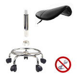 Swivel Salon Barber Stool Chair Saddle Type BLACK - Extra Image