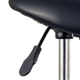 2X Swivel Salon Barber Stool Chair Saddle Type BLACK - Top-Down View