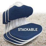 2X Slender Chair Posture Correction Seat Floor Lounge Padded Stackable BLUE - Close-Up Angle