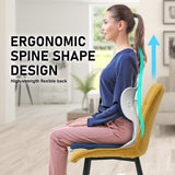 2X Slender Chair Posture Correction Seat Floor Lounge Padded Stackable BLUE - Low Angle