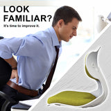 Slender Chair Posture Correction Seat Floor Lounge Padded Stackable LIME - Side View