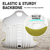 Slender Chair Posture Correction Seat Floor Lounge Padded Stackable LIME - Rear View
