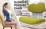 2X Slender Chair Posture Correction Seat Floor Lounge Padded Stackable LIME - Front View