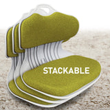 2X Slender Chair Posture Correction Seat Floor Lounge Padded Stackable LIME - Close-Up Angle