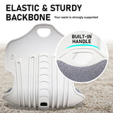 Slender Chair Posture Correction Seat Floor Lounge Padded Stackable GREY - Rear View