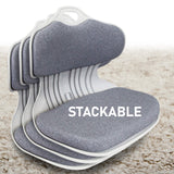 2X Slender Chair Posture Correction Seat Floor Lounge Padded Stackable GREY - Close-Up Angle