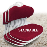 4X Slender Chair Posture Correction Seat Floor Lounge Padded Stackable RED - Close-Up Angle