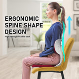 4X Slender Chair Posture Correction Seat Floor Lounge Padded Stackable RED - Low Angle