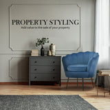 Armchair Padded Lounge Chair Accent Velvet Shell Scallop NAVY BLUE - Top-Down View