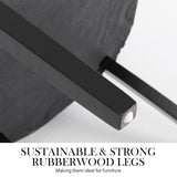 2X French Provincial Dining Chair Ring Studded Velvet Rubberwood Leg LISSE GREY - Extra Image