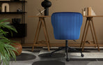 Desk Armchair - Home Office Swivel Chair Adjustable Height Seat PLUME BLUE