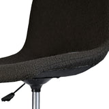 2 Set Office Desk Chair - Loop Yarn Fabric Home Swivel Chair Cut-Out Seat HALO BLACK - Extra Image