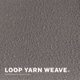 2 Set Office Desk Chair - Loop Yarn Fabric Home Swivel Chair Cut-Out Seat HALO GREY - 45-Degree Angle