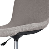 2 Set Office Desk Chair - Loop Yarn Fabric Home Swivel Chair Cut-Out Seat HALO GREY - Low Angle