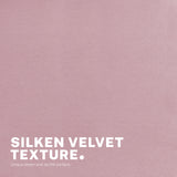 Office Desk Chair - Velvet Armless Swivel Study Seat OVOID PINK - Rear View