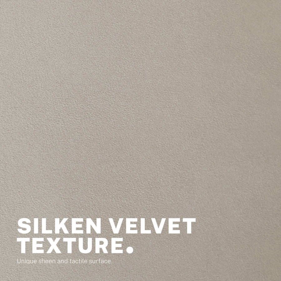 Office Desk Chair - Velvet Home Office Swivel Computer Seat COVE CREAM