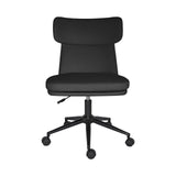 Office Desk Chair - PU Leather Home Office Swivel Chair Computer Seat BLACK