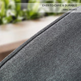 4X Wooden Bar Stool Dining Chair Fabric SOPHIA 74cm GREY - Extra Image