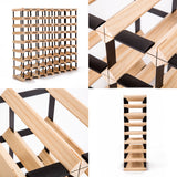Timber Wine Rack Storage Cellar Organiser 72 Bottle - Top-Down View