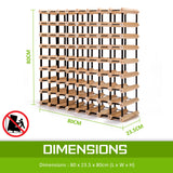 Timber Wine Rack Storage Cellar Organiser 72 Bottle - Extra Image