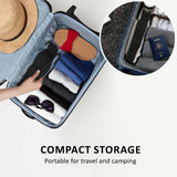 50X Plus Hanger Multiple Clothes Rack Organizer Foldable 10 Holes BLACK - Top-Down View