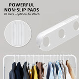 50X Plus Hanger Multiple Clothes Rack Organizer Foldable 10 Holes WHITE - Rear View