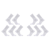 Rexy 10-Pack Large Breathable 3D Seamless Crew Socks - White