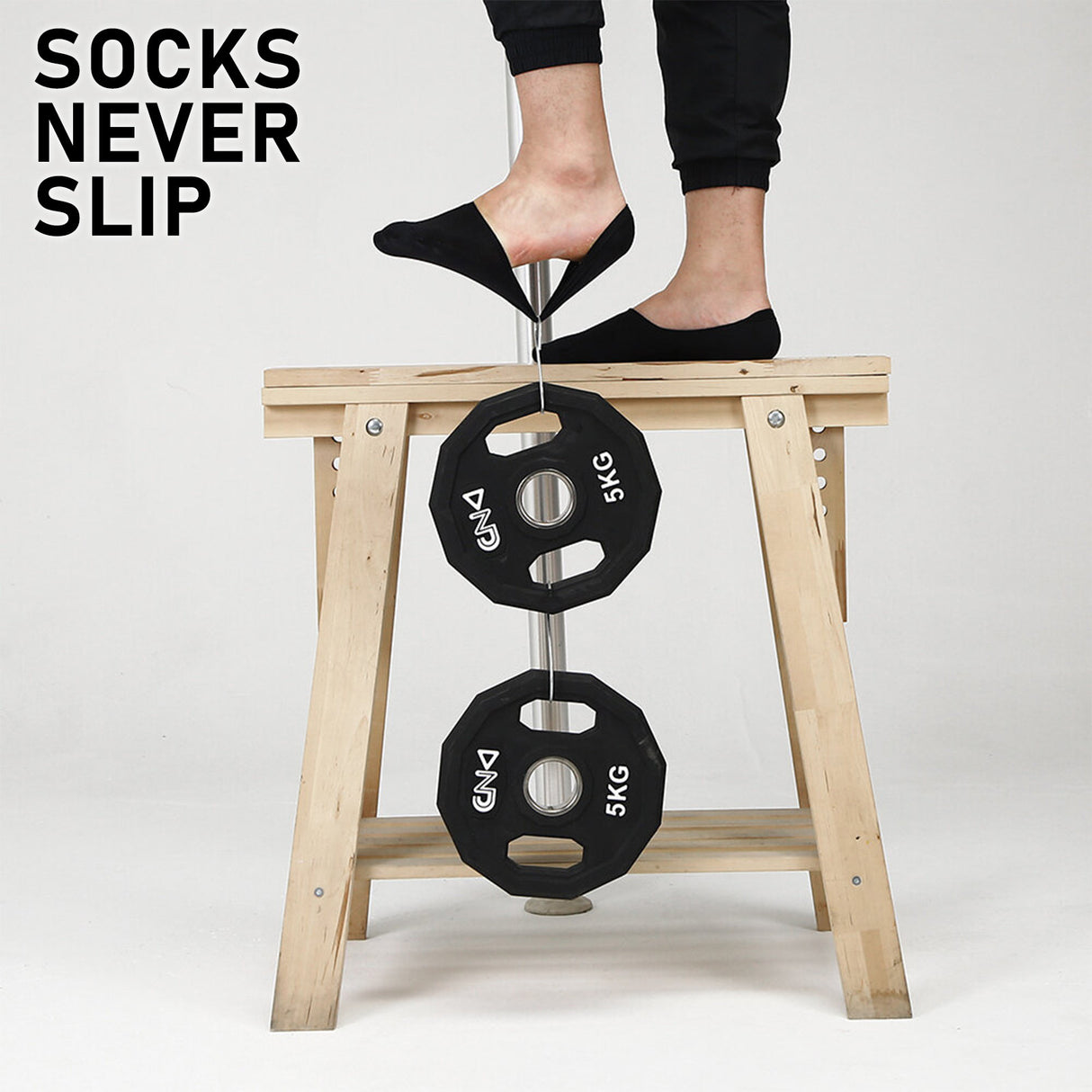 12-Pack Large Black Non-Slip Breathable Cushion No Show Ankle Socks by Rexy