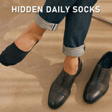 6-Pack Rexy No-Show Ankle Socks with Cushioning - Large, Non-Slip, Breathable - Black - Rear View