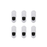6-Pack Rexy Small Non-Slip Breathable White No-Show Ankle Socks with Cushion Support