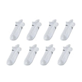 Rexy 8-Pack Large Non-Slip White Sport Socks with Seamless Design and Heel Tab