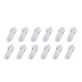 12-Pack Rexy No-Slip Seamless Athletic Socks with Heel Tab - White, Medium
