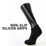12-Pack Rexy No-Slip Seamless Athletic Socks with Heel Tab - White, Medium - 45-Degree Angle