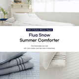 Saesom Flua Snow Comforter Set Queen Cool Quilt Bedspread WHITE - 45-Degree Angle