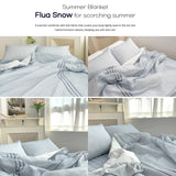 Saesom Flua Snow Comforter Set Queen Cool Quilt Bedspread WHITE - Extra Image