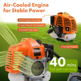 Dynamic Power 26cc Petrol Whipper Snipper Brush Cutter + 4 Blade - 45-Degree Angle