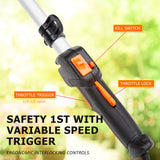 Garden Whipper Snipper Brush Cutter 26cc + 4 Blades - Close-Up Angle