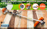 Garden Whipper Snipper Brush Cutter 26cc with 1 Blade - Front View