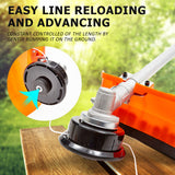 Garden Whipper Snipper Brush Cutter 26cc with 1 Blade - Rear View