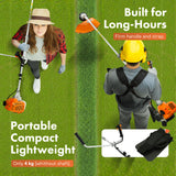 Dynamic Power 43cc Petrol Whipper Snipper Brush Cutter + 4 Blade - Top-Down View
