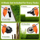 Dynamic Power 43cc Petrol Whipper Snipper Brush Cutter + 4 Blade - Close-Up Angle