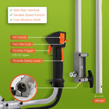 Dynamic Power 43cc Petrol Whipper Snipper Brush Cutter + 4 Blade - Low Angle