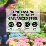 Raised Garden Bed Galvanised Steel Planter 180 x 90 x 30cm GREY - Low Angle