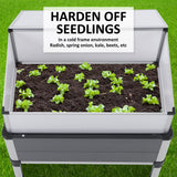 2X Cold Frame Greenhouse Cover Raised Garden Bed Stand Planter GREY