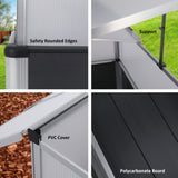 2X Cold Frame Greenhouse Cover Raised Garden Bed Stand Planter GREY - Top-Down View