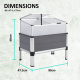 2X Cold Frame Greenhouse Cover Raised Garden Bed Stand Planter GREY - Extra Image