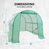 Greenhouse Walk-In Shed 3x2x2M PE Dome Tunnel Polytunnel - Extra Image