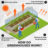 Garden Greenhouse Walk-In Shed 3.5x2x2M PE Apex - Top-Down View