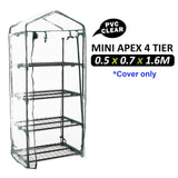Mini Garden Greenhouse Shed PVC Cover Only Apex - Front View